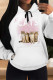 White Yellow Casual Animal Print Cartoon Print Draw String Pocket Hooded Tops