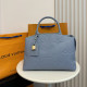 Blue Casual Letters Zipper Embossed Bags