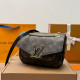 Brown Casual Letters Patchwork Chains Contrast Bags