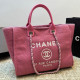 Pink Vacation Letters Weave Contrast Bags