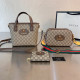 Khaki Casual Letters Patchwork Zipper Bags