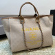 Apricot Brown Vacation Letters Patchwork Weave Contrast Bags