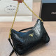 Black Casual Solid Color Patchwork Zipper Texture Bags