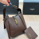Brown Casual Solid Color Metal Accessories Trim Adjustable Bags