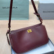 Burgundy Casual Solid Color Patchwork Zipper Bags