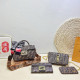 Black Brown Casual Letters Patchwork Metal Accessories Trim Contrast Bags