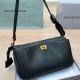 Black Casual Solid Color Patchwork Zipper Bags
