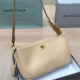 Apricot Casual Solid Color Patchwork Zipper Bags