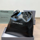 Black Casual Solid Color Draw String Patchwork Contrast Bags