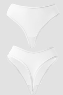White Daily Solid Color Patchwork Lingerie