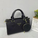 Black Street Solid Color Patchwork Zipper Bags