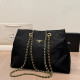 Black Casual Solid Color Patchwork Chains Bags
