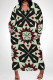 Green Yellow Casual Geometric Print Snakeskin Print Pocket Contrast V Neck Printed Plus Size Dresses