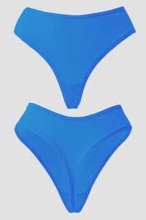 Blue Daily Solid Color Patchwork Lingerie