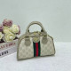 Light Khaki Casual Stripe Letters Patchwork Zipper Contrast Bags