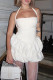 White Sexy Solid Color Patchwork Backless Strap Design Halter Ball Gown Dresses