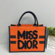 Orange Street Letters Patchwork Zipper Contrast Bags