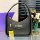 Black Casual Solid Color Patchwork Zipper Bags