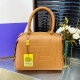 Light Orange Daily Letters Zipper Embossed Bags