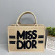 White Street Letters Patchwork Zipper Contrast Bags