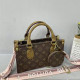 Yellow Brown Casual Letters Patchwork Contrast Bags