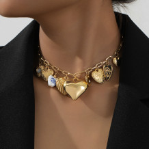 Gold Daily Heart Shaped Necklaces