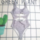 Grey Sexy Letters Hollow Out Swimwears