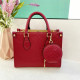 Red Casual Letters Patchwork Embossed Bags
