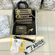 Black Yellow Casual Letters Patchwork Contrast Bags