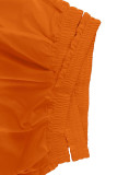 White Casual Solid Color Hollow Out Pocket Patchwork Regular Mid Waist Pencil Patchwork Bottoms