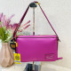 Rose Red Casual Solid Color Patchwork Zipper Adjustable Bags