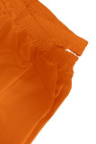 White Casual Solid Color Hollow Out Pocket Patchwork Regular Mid Waist Pencil Patchwork Bottoms