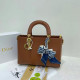 Brown Casual Solid Color Patchwork Zipper Bags