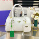 White Street Solid Color Patchwork Zipper Bags