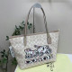 White Street Graffiti Print Letters Patchwork Zipper Bags