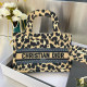Black Yellow Casual Letters Leopard Patchwork Contrast Bags