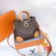 Brown Casual Letters Patchwork Contrast Adjustable Bags