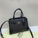 Black Casual Letters Patchwork Zipper Contrast Bags