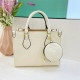 White Casual Letters Patchwork Embossed Bags