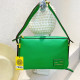 Green Casual Solid Color Patchwork Zipper Adjustable Bags
