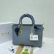 Blue Casual Solid Color Patchwork Zipper Bags