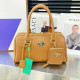 Light Orange Street Solid Color Patchwork Zipper Bags