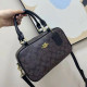 Black Brown Street Letters Patchwork Zipper Contrast Bags
