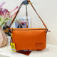 Orange Casual Solid Color Patchwork Zipper Adjustable Bags