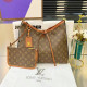 Brown Street Letters Patchwork Contrast Bags