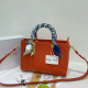 Orange Casual Solid Color Patchwork Zipper Bags