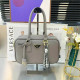 Grey Casual Solid Color Patchwork Zipper Adjustable Bags