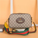 Khaki Street Letters Patchwork Zipper Bags