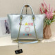 Silver Street Letters Gradient Patchwork Zipper Contrast Bags