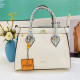 White Street Letters Gradient Patchwork Zipper Bags